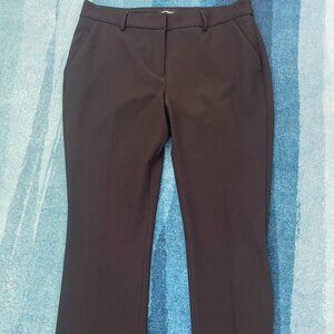Express Editor Studio Stretch Twill Mid Rise Bootcut Pant, Size 12 Short, Black